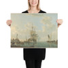 A Man O'War Lying at Anchor - Johannes Christiaan Schotel - early 19th century - Photo Paper Poster Museum quality 7742567