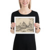Large Walled Farm, plate 23 from Regiunculae et Villae Aliquot Ducatus Brabantiae - Claes Jansz. Visscher - ca. 1610 - Matte Paper Framed Poster Museum quality 7723526