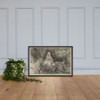 The Flight into Egypt: Crossing a Brook - Rembrandt (Rembrandt van Rijn) - 1654 - Photo Paper Framed Poster Museum quality 7747215