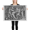 Bacchus Carried by Two Satyrs - Agostino Veneziano (Agostino dei Musi) - dated 1528 - Photo Paper Poster Museum quality 7745103