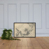 One Quarter of a Design for a Painted Ceiling on Recto. Verso, ornements. - Anonymous, Italian, Piedmontese, 18th century - 1700–1780 - Matte Paper Framed Poster Museum quality 7745580