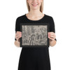 The Climbers - Agostino Veneziano (Agostino dei Musi) - dated 1524 - Matte Paper Framed Poster Museum quality 7744987