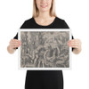 The Climbers - Agostino Veneziano (Agostino dei Musi) - dated 1524 - Matte Paper Framed Poster Museum quality 7744987