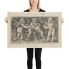 Two Genii with Two Dogs Fighting - Nicolaes de Bruyn - 1594 - Photo Paper Poster Museum quality 7747680