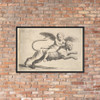 Cupid on a tiger - Wenceslaus Hollar - 1652 - Photo Paper Framed Poster Museum quality 7741203