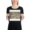 Roman remains at Tivoli - Wenceslaus Hollar - 1673 - Matte Paper Framed Poster Museum quality 7740968