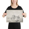 Design for a Railroad Station - Anonymous, French, 19th century - 19th century - Paper Poster Museum quality 7740486