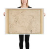 Winged Infant Riding a Crouching Horse - Giulio Romano - n.d. - Photo Paper Framed Poster Museum quality 7742130
