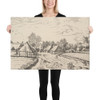 Country Village with Post Mill from Multifariarum casularum ruriumque lineamenta curiose ad vivum expressa - Johannes van Doetecum I - 1559–61 - Canvas Museum quality 7705264