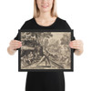 Adam at Work after the Fall from The Story of the First Men - Johann Sadeler I - 1583 - Photo Paper Framed Poster Museum quality 7742222