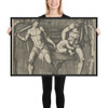 Two Fauns Carrying a Child - Marcantonio Raimondi - ca. 1513–15 - Matte Paper Framed Poster Museum quality 7742655