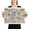 Frieze with Birds Perched on Scrolling Tendrils - Hieronymus Bang - ca. 1568–1633 - Photo Paper Poster Museum quality 7747095