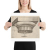 Doric capital with measurements - Master G.A. - ca. 1537 - Paper Poster Museum quality 7723761