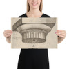 Doric capital with measurements - Master G.A. - ca. 1537 - Paper Poster Museum quality 7723761