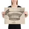 Doric capital with measurements - Master G.A. - ca. 1537 - Paper Poster Museum quality 7723761