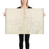 Unidentified palace, plan (recto) blank (verso) - Anonymous, French, 16th century - early to mid-16th century - Photo Paper Poster Museum quality 7740699