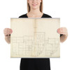 Unidentified palace, plan (recto) blank (verso) - Anonymous, French, 16th century - early to mid-16th century - Photo Paper Poster Museum quality 7740699