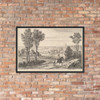 The Horseman - Wenceslaus Hollar - 1650 - Matte Paper Framed Poster Museum quality 7742107