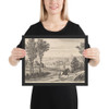 The Horseman - Wenceslaus Hollar - 1650 - Matte Paper Framed Poster Museum quality 7742107