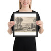 The Horseman - Wenceslaus Hollar - 1650 - Matte Paper Framed Poster Museum quality 7742107