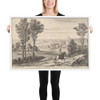 The Horseman - Wenceslaus Hollar - 1650 - Matte Paper Framed Poster Museum quality 7742107