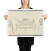 Two Garden Chairs and Long Seat, in Chippendale Drawings, Vol. I - Thomas Chippendale - 1761 - Photo Paper Framed Poster Museum quality 7747922