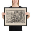 Caricature of the scuptural group, 'the Laocoön' - Nicolò Boldrini - ca. 1540–45 - Matte Paper Framed Poster Museum quality 7739076