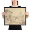 Monuments of Paris - Hubert Robert - 18th century - Matte Paper Framed Poster Museum quality 7742950