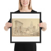 Monuments of Paris - Hubert Robert - 18th century - Matte Paper Framed Poster Museum quality 7742950