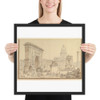 Monuments of Paris - Hubert Robert - 18th century - Matte Paper Framed Poster Museum quality 7742950