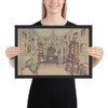 Drawing of an Interior: Cabinet du Salon - Anonymous, French, 19th century - 1857 - Photo Paper Framed Poster Museum quality 7748676
