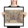 Drawing of an Interior: Cabinet du Salon - Anonymous, French, 19th century - 1857 - Photo Paper Framed Poster Museum quality 7748676