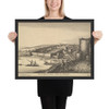 Part of Tangier from above - Wenceslaus Hollar - 1670 - Matte Paper Framed Poster Museum quality 7739405