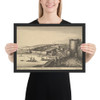 Part of Tangier from above - Wenceslaus Hollar - 1670 - Matte Paper Framed Poster Museum quality 7739405