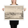 Cannstadt - Wenceslaus Hollar - 1665 - Photo Paper Framed Poster Museum quality 7740049