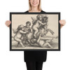 Four small boys and a goat - Wenceslaus Hollar - 1647 - Photo Paper Framed Poster Museum quality 7738938