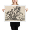 Four small boys and a goat - Wenceslaus Hollar - 1647 - Photo Paper Framed Poster Museum quality 7738938