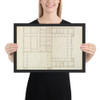 Unidentified building, plan (recto) blank (verso) - Anonymous, French, 16th century - early to mid-16th century - Photo Paper Framed Poster Museum quality 7740728