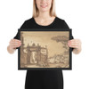 Venetian scene - Anonymous, Italian, first half of the 18th century - 18th century - Matte Paper Framed Poster Museum quality 7742822