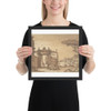 Venetian scene - Anonymous, Italian, first half of the 18th century - 18th century - Matte Paper Framed Poster Museum quality 7742822