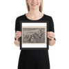 Gathering Berries (Harper's Weekly, Vol. XVIII) - Winslow Homer - July 11, 1874 - Photo Paper Framed Poster Museum quality 7738873