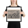 Gathering Berries (Harper's Weekly, Vol. XVIII) - Winslow Homer - July 11, 1874 - Photo Paper Framed Poster Museum quality 7738873