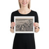 Gathering Berries (Harper's Weekly, Vol. XVIII) - Winslow Homer - July 11, 1874 - Photo Paper Framed Poster Museum quality 7738873