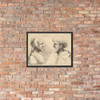 A deformed couple facing each other - Wenceslaus Hollar - 1645 - Matte Paper Framed Poster Museum quality 7741444