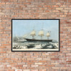 Clipper Ship "Red Jacket" – In the Ice off Cape Horn, on Her Passage from Australia, to Liverpool, August 1854 - Charles Parsons - 1855 - Matte Paper Framed Poster Museum quality 7739275