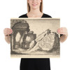 Title: Roman Ruins - Wenceslaus Hollar - ca. 1650 - Photo Paper Poster Museum quality 7739966