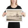 Augsburg - Wenceslaus Hollar - 1665 - Matte Paper Framed Poster Museum quality 7740058