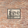 Six Boys - Wenceslaus Hollar - 1647 - Matte Paper Framed Poster Museum quality 7738897