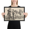 Six Boys - Wenceslaus Hollar - 1647 - Matte Paper Framed Poster Museum quality 7738897