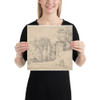 Italian Landscape - Anonymous, French, 19th century - 19th century - Paper Poster Museum quality 7746338